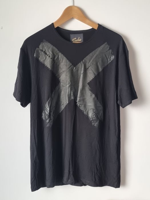 Tshirt czarny z nadrukiem Tribe Selva premium quality viscose
