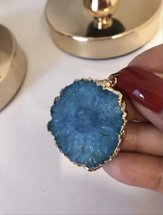 Zawieszka niebieska agat Premium