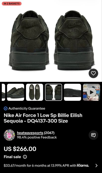 Nike Air Force 1 Low Billie Eilish Sequoia