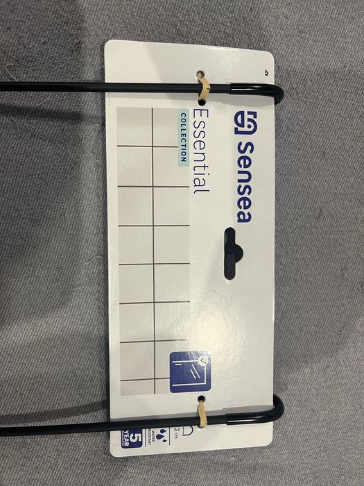 Półka łazienkowa na kabinę 2 poziomy Easential czarna Sensea