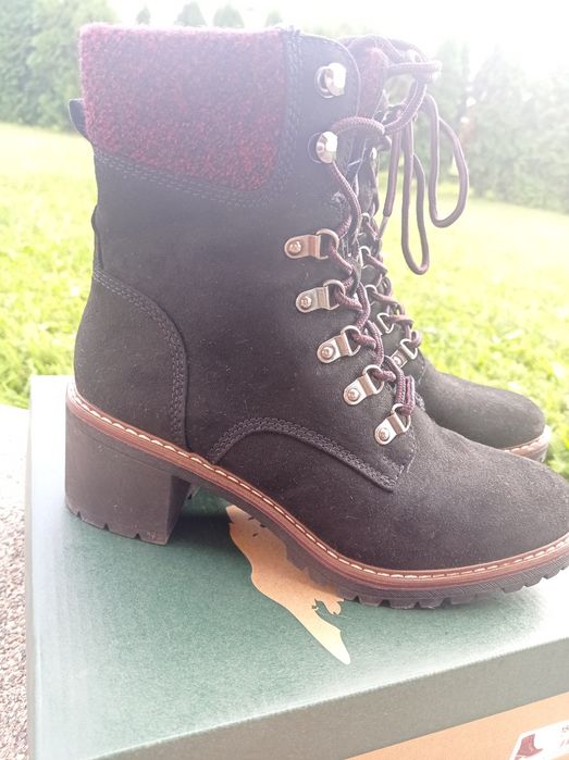 Botki buty damskie 39 obcas b.dobry