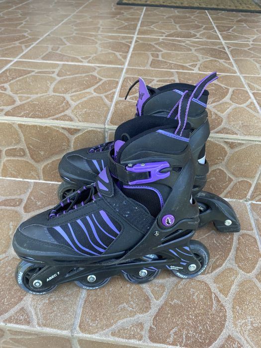 Rolki fioletowo czarne