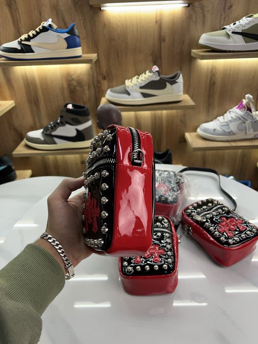 ‼️Знижка‼️ Сумка Месенджер CHROME HEARTS black / Red