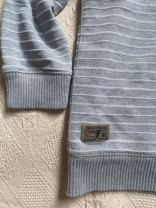 Bluza Next szara z kapturem 128