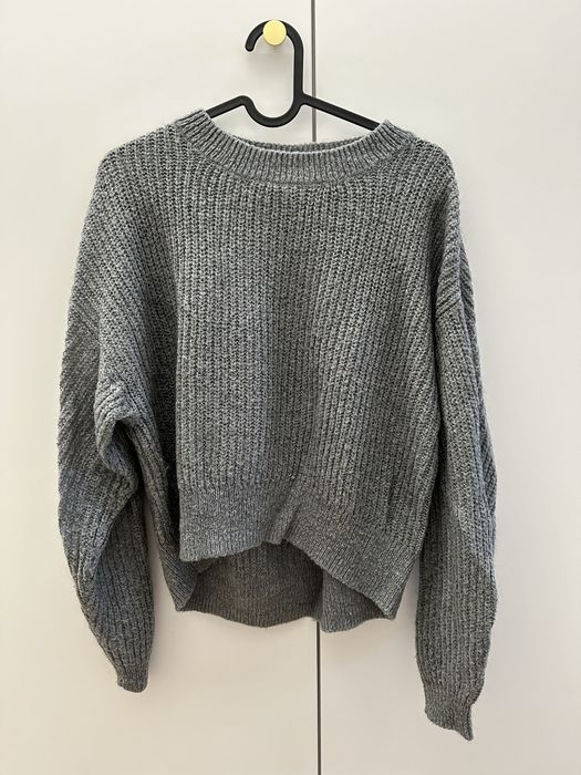 H&M sweter sweterek szary XS