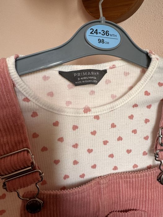 Набір вельветовий сарафан і реглан у рубчик primark 3-4 роки