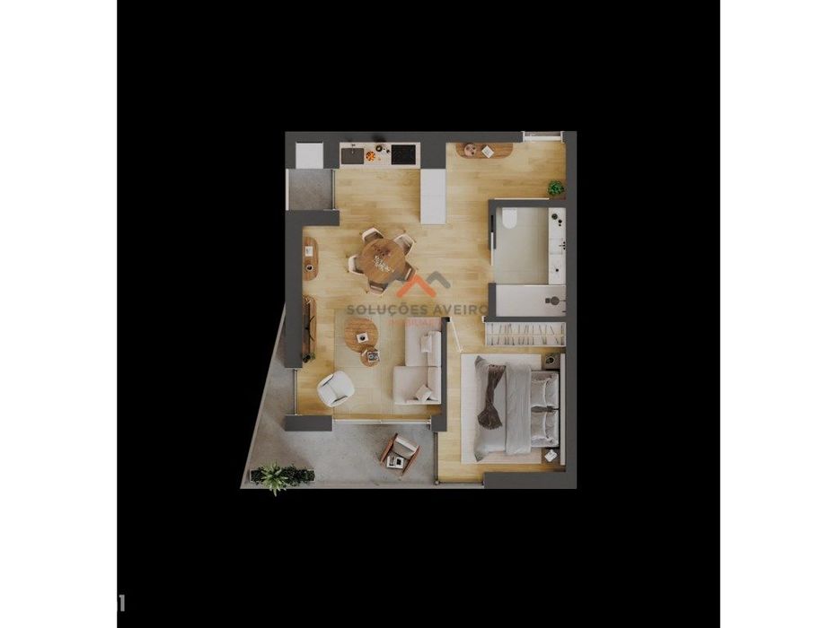 Apartamento T1 Novo - Aveiro