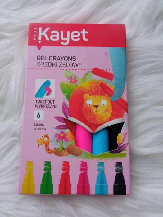 Kayet, kredki żelowe wykręcanie 6 szt