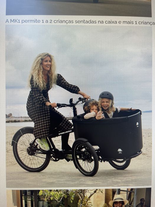 Bicicleta eletrica  para transportar crianças