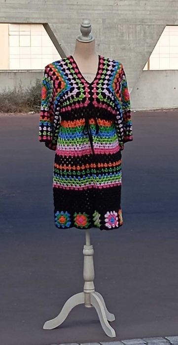 Vestido  de crochê 100% artesanal