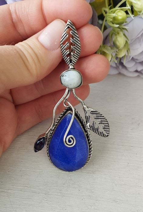 Драгоценные украшения серебро натуральные камни индийский изумруд