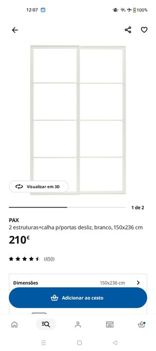 Portas Pax Ikea 150x236cm