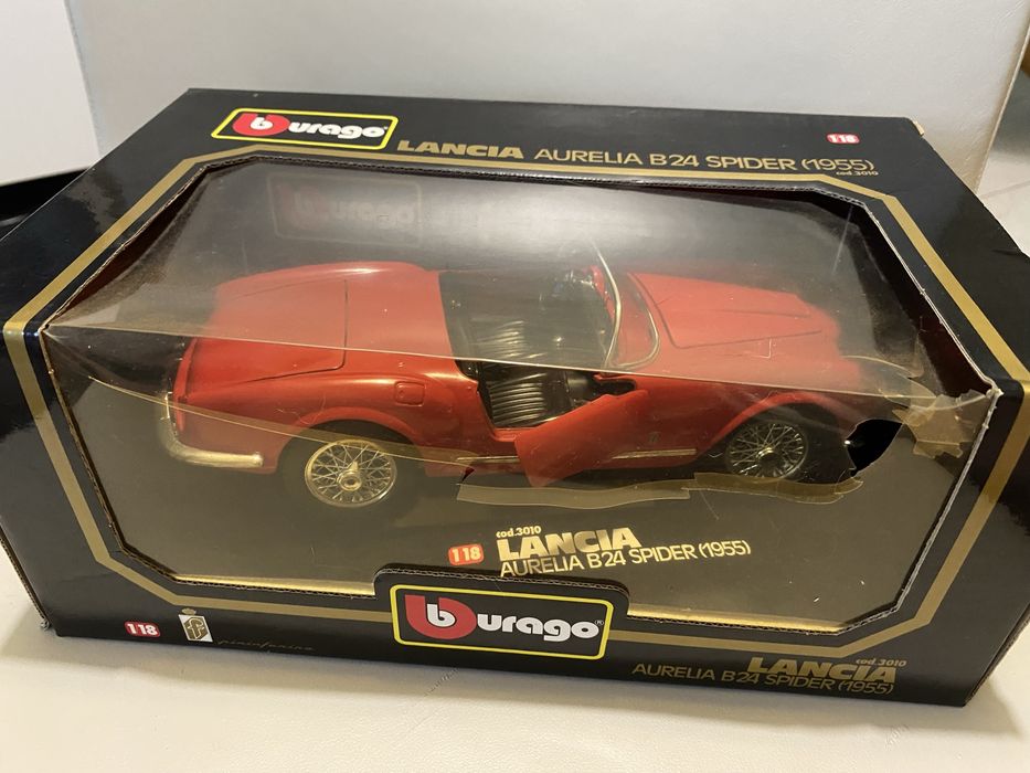 Bburago Lancia Aurelia B24 Spider de 1955, à escala 1:18 com caixa original. Número de referência 3010.