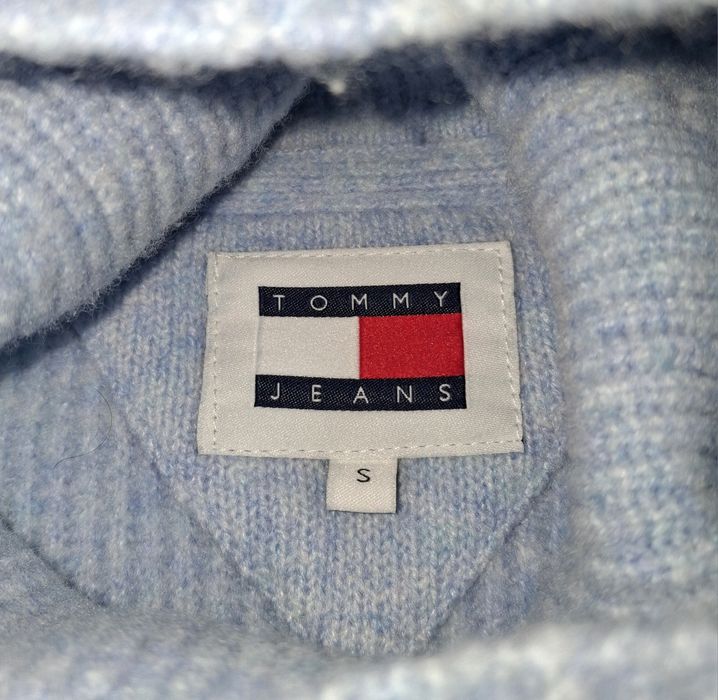 Свитер Tommy Hilfiger Jeans шерстяной мужской с горлом гольф оверсайз