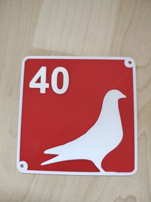 Gołębie Pocztowe Tabliczki Plakietki 3D na cele boksy