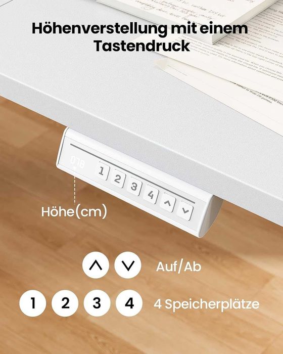 Nowe biurko elektryczne / blat / regulowane / 70x140cm / ErGear !A3468!