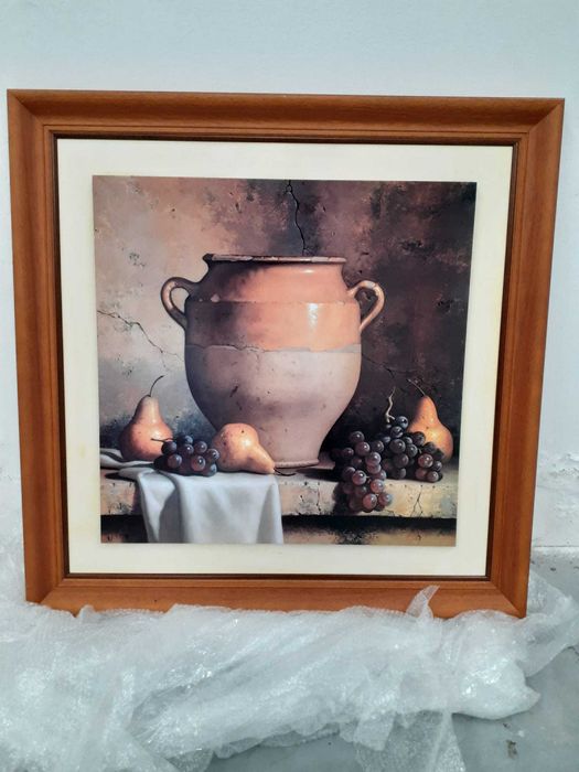 Quadro Pote 110x110 cm com Moldura em Madeira - Edgar Móveis