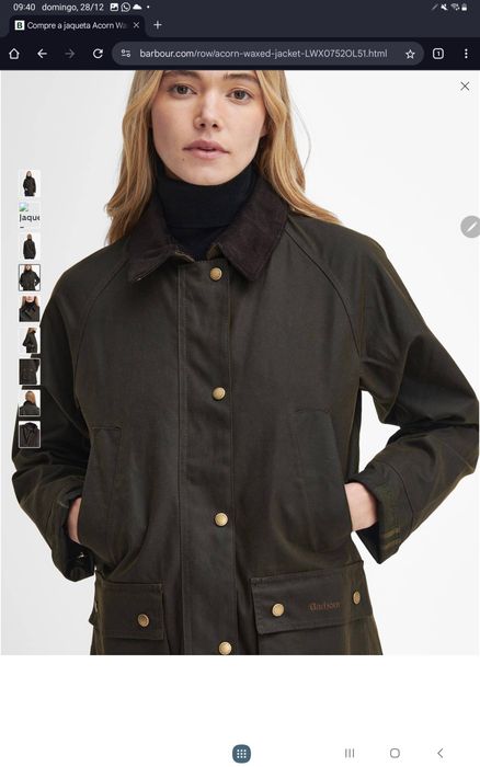 Casaco barbour encerado