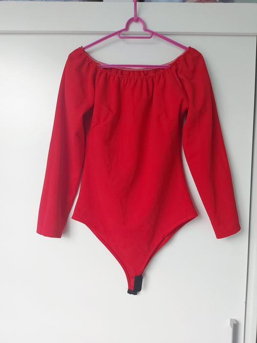 Body z falbaną czerwone r.M