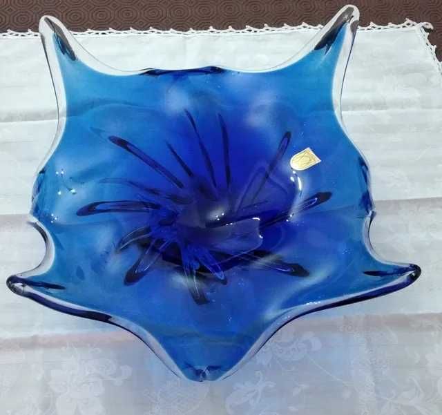 Fruteira Rubin glass azul