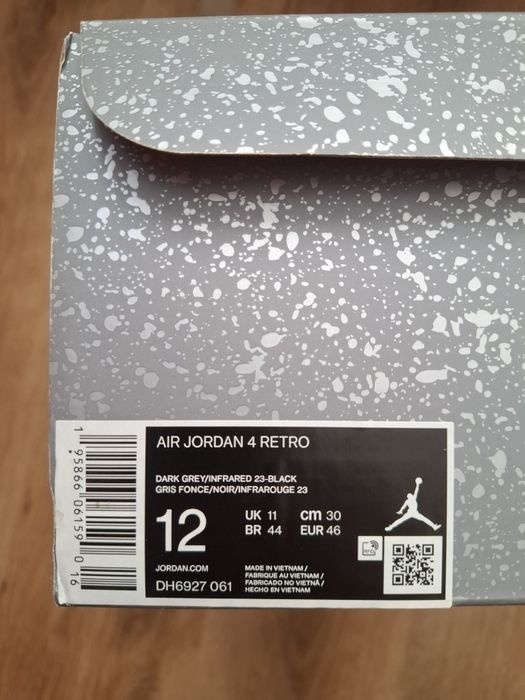 Air Jordan 4 Retro Infrared Оригинал nike kobe lebron ja