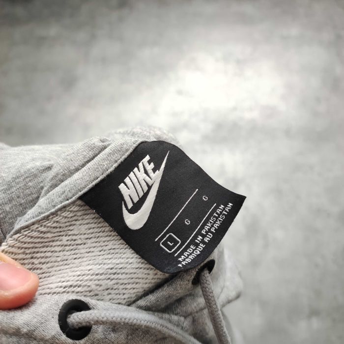DAMSKA Klasyczna Sport Bluza Szara z Kapturem Duże Logo Nike AIR Max