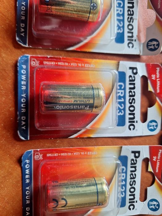 10x Baterie Panasonic CR123A Lithium 3V | NOWE | Data 2034