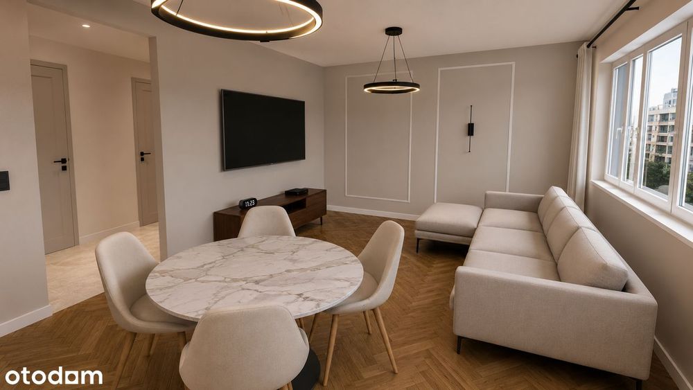 BEZ PROWIZJI | Duży salon z aneksem | Balkon | Meble na wymiar