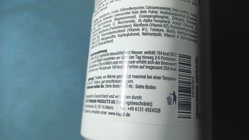CaloVital Jogurt Cherry 500g odżywka made in Germany