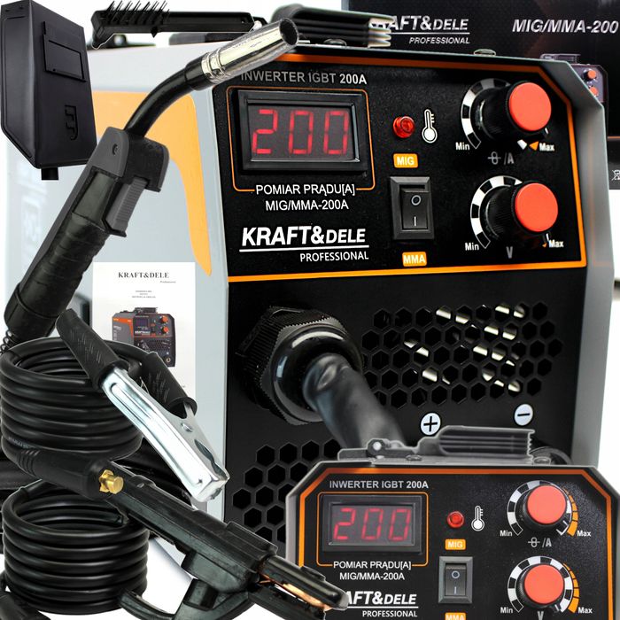 Spawarka Inwerterowa Inwertorowa Igbt Mig Mag Flux Mma Migomat 200A