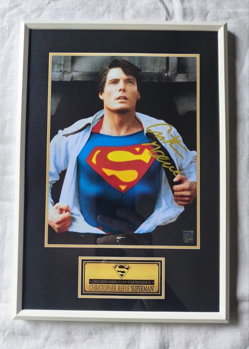 Moldura Filme Superman 1978 Clark Kent / Superman com Autógrafo (A4)