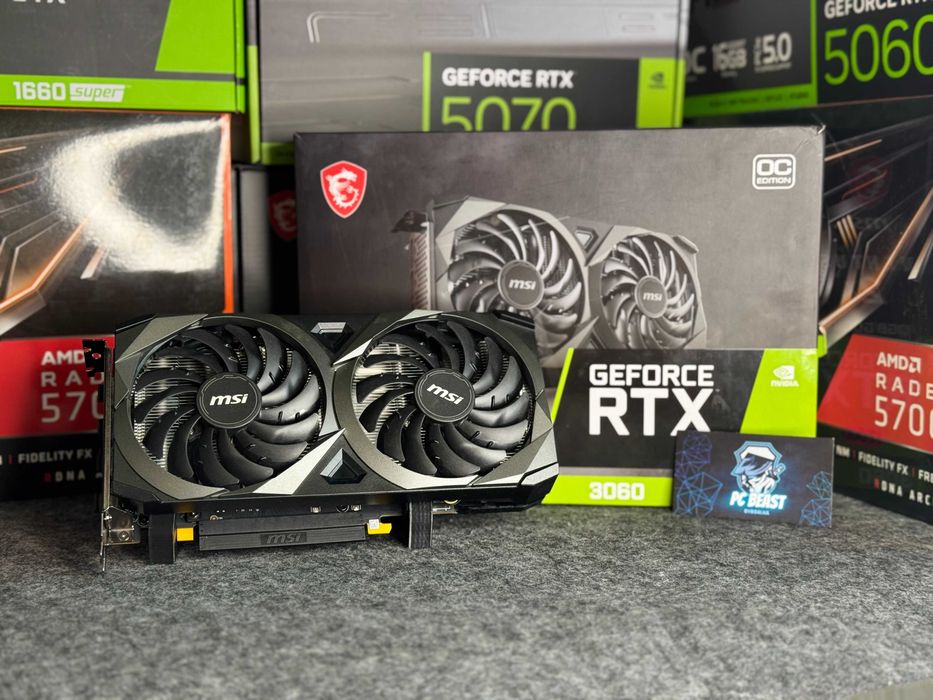 MSI RTX 3060 VENTUS 2X OC 12GB GDDR6 | МАГАЗИН | Гарантія 90 днів