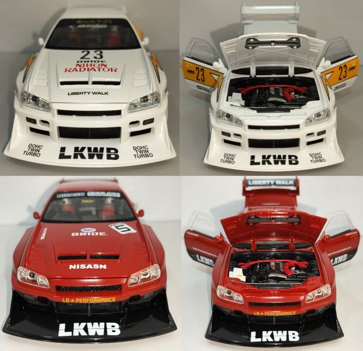 Nissan Skyline LB-ER34 Super Silhouette модель 1:18 Jinlifang
