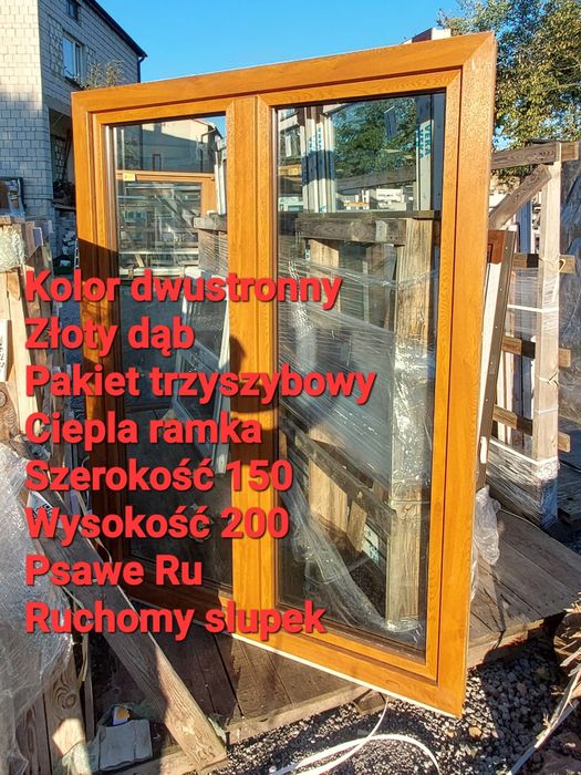 Okno antracyt nowe 123x115
