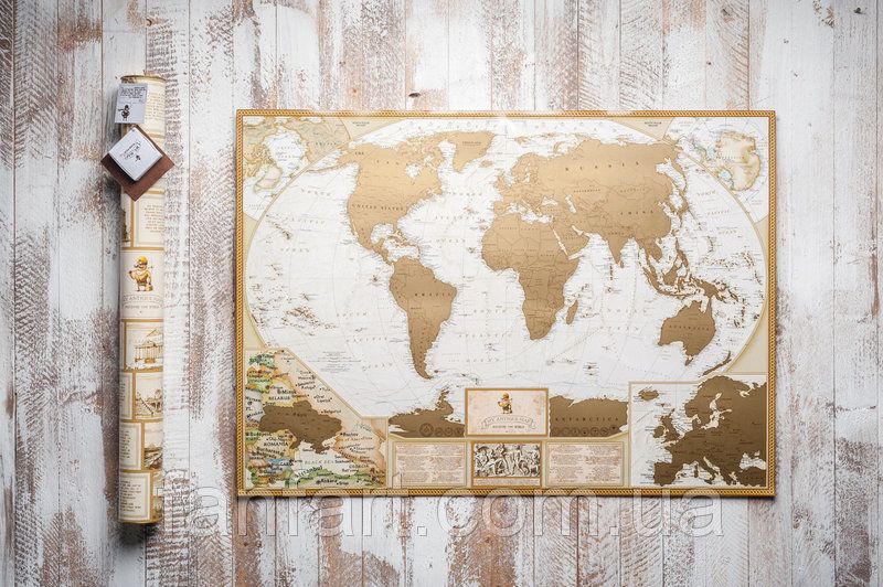 Скретч карта мира 3 в 1 My Map Antique