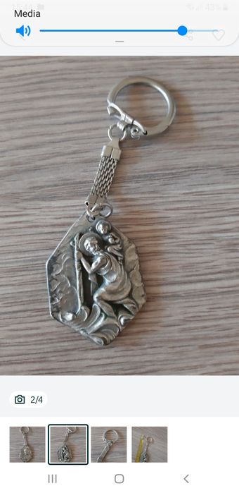 Zawieszka prl stara metal Jan Paweł II droga krzyżowa Kościół vintage