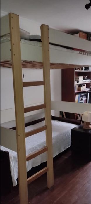 Beliche - cama corpo e meio alta + cama com gavetao
