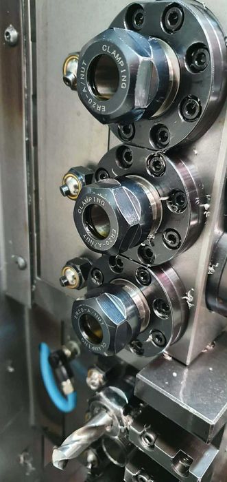 tokarka quick tech xts 42, napedzane narzedzia, popychacz detalu