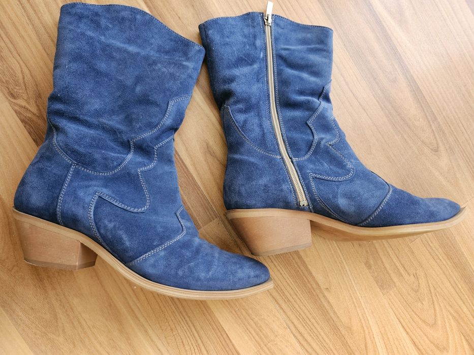 Козачки замшеві на цегейці р 40