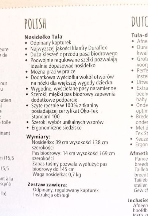 Nosidełko ergonomiczne baby TULA Baby Carrier