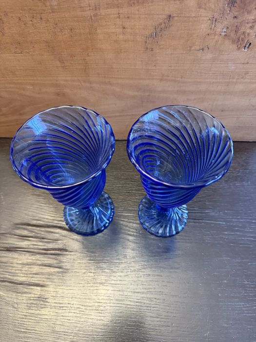 Spirelli ząbkowice pucharki kobalt niebieski