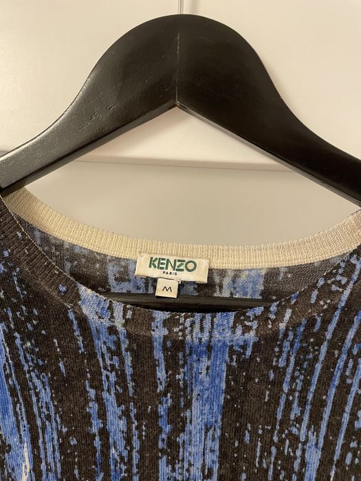 Sweter Kenzo wełna granatowy