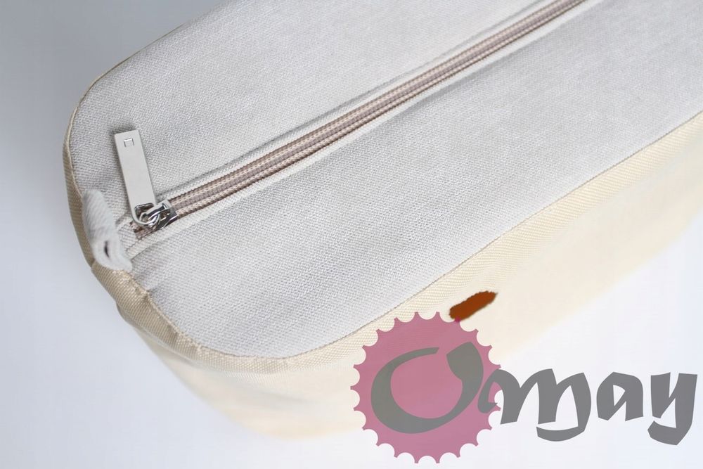 BEŻOWY Welur organizer OBAG STANDARD 2 kieszenie wkład hummus OMAY