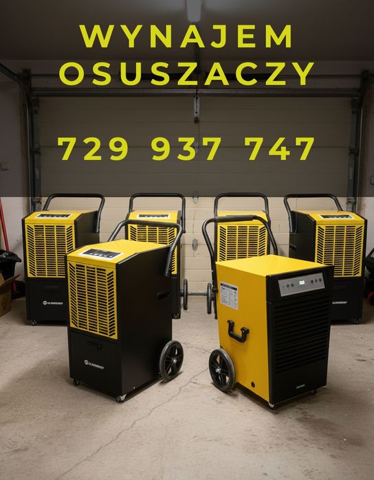 Wynajem Osuszaczy Budowlanych Powietrza 55L/24h Zalania Wilgoć Remonty