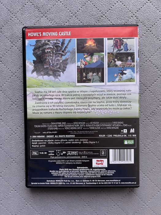 Ruchomy zamek hauru dvd studio ghibli