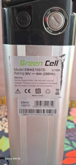 Bateria para e-bike 36V, 8 Ah com carregador