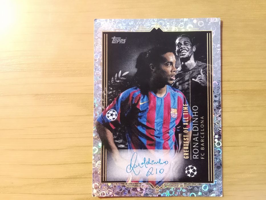 Cromo autêntico da topps de colecionador do Ronaldinho gaúcho