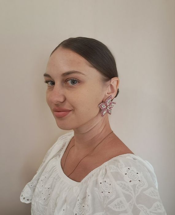 Серьги из бисера ручная работа