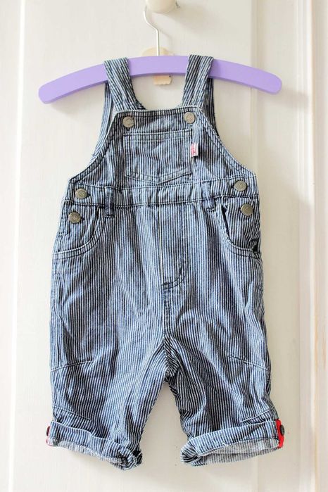 Spodnie, ogrodniczki jeans, spodenki, paski, spodnie, rozm.68, zara