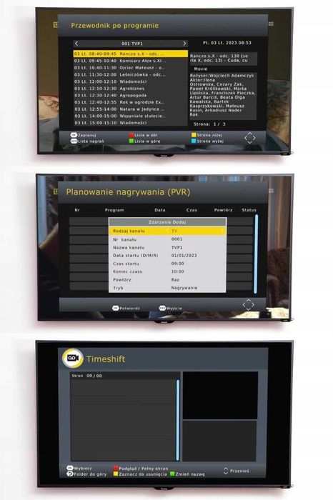 Tuner dekoder dvb-t2 naziemnej h.265 HEVC FULL HD HDMI pilot baterie